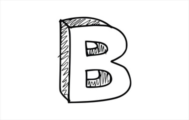 Creative Letter B Typography Vector Template. Elegant Letter B logo