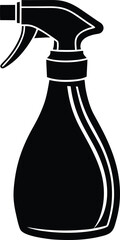 Heat protectant spray silhouette illustration