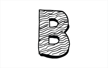 Creative Letter B Typography Vector Template. Elegant Letter B logo