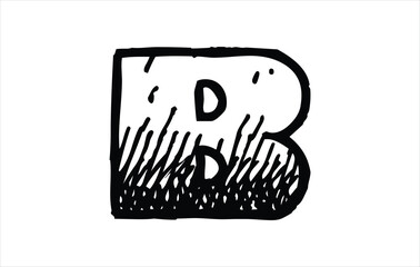Creative Letter B Typography Vector Template. Elegant Letter B logo