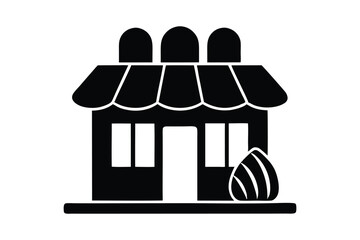 Bakery Design silhouette on White Background