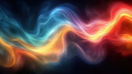 Obraz premium Abstract swirling energy waves in vibrant colors