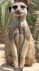 Fototapeta premium Meerkat Portrait in Oasis