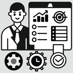 set of business icons, business icons set , vector 