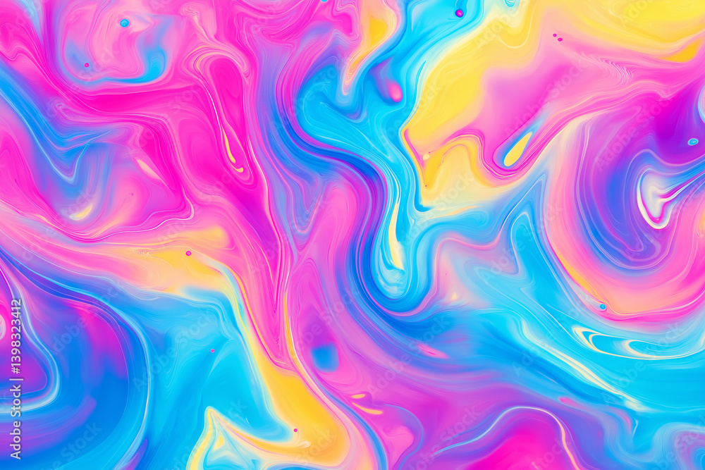 Poster marble ink colorful. blue marble pattern texture abstract background. can be used for background or 