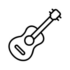 Acoustic guitar vector icon illustration simple musical instrument for music lovers design