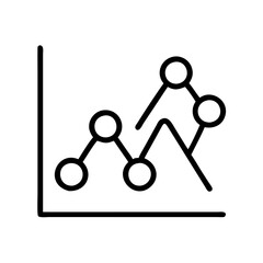 Analyzing business growth with line graph showing market trends and financial statistics data analysis