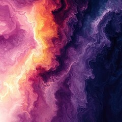 Obraz premium Abstract, vibrant, flowing colors create a dynamic, textured landscape