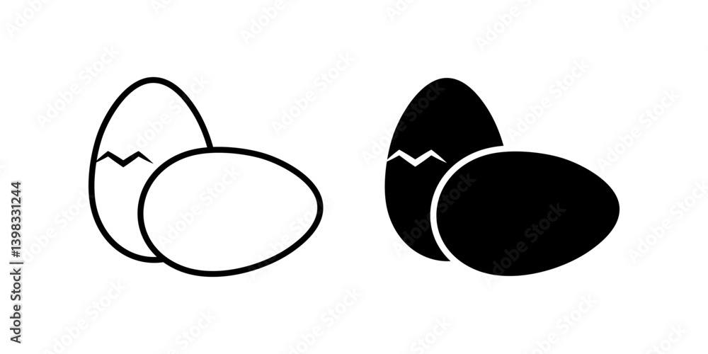 Poster eggs icon set. for mobile concept and web design on white background