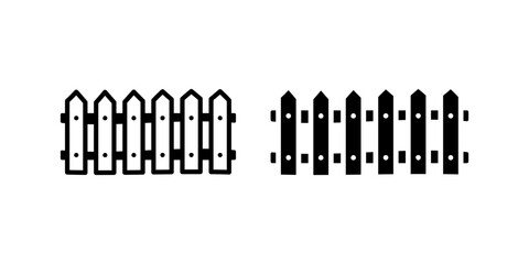 Fence icon set. for mobile concept and web design on white background