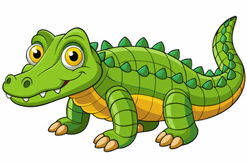 A cute Crocodile vector art in illustration on a white Background
