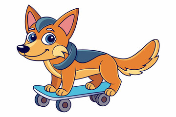 A cute Dog vector art in illustration on a white Background