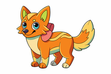 A cute Dog vector art in illustration on a white Background