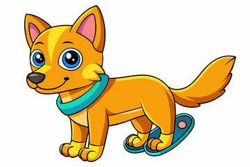 Obraz premium A cute Dog vector art in illustration on a white Background