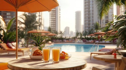 Poolside Refreshments Delightful Summer Drinks and Snacks