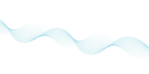 Abstract white background with sky blue. Abstract  blue wave light effect in perspective vector illustration. Magic luminous azure glow design element on dark background,