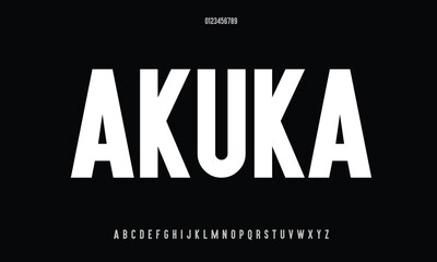 Aku & Kamu vector font alphabet with numbers