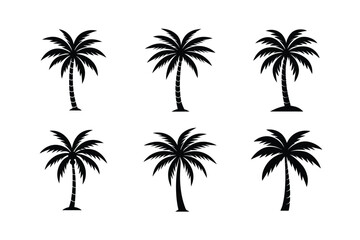 palm tree icon vector art silhouette