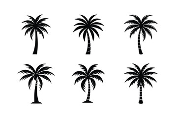 palm tree icon vector art silhouette