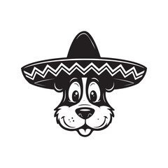 Skull head black and white vector illustration. Can be used as tattoo