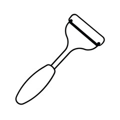 Black Outline Cheese Slicer Kitchen Utensil Food Preparation Tool Simple Drawing