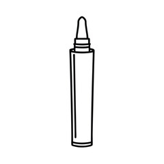 Black Outline Eyeliner Makeup Beauty Cosmetic Product Illustration Vector Design