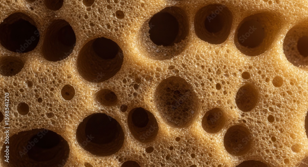Aufkleber macro close-up of porous textured sponge for cleaning and hygiene use