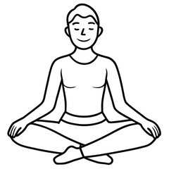 yoga woman vector