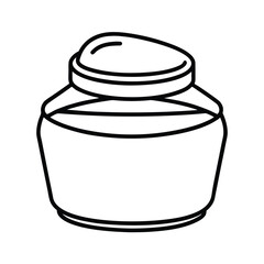 Ink Pot Outlined Illustration Drawing Liquid Container Tool Graphic Design Element