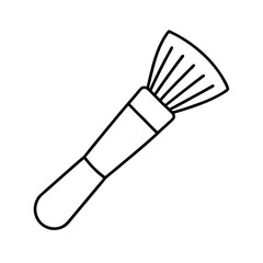 Cosmetic Brush Line Art Icon For Beauty And Makeup Concepts