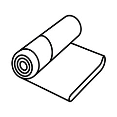 Rolled Yoga Mat Illustration For Fitness And Wellness Lifestyle Design Template