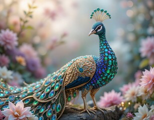 Obraz premium peacock with feathers