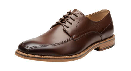 Isolated Classic Brown Leather Oxford Shoe