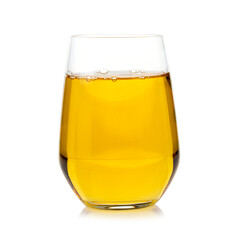 Fresh apple juice isolated on a transparent background