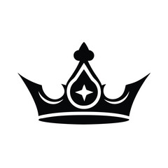 Fototapeta premium Crown icon in simple style isolated