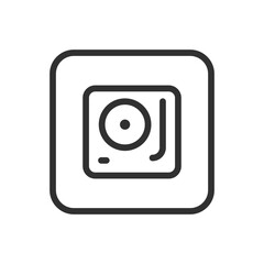 DJ Tech Vinyl Icon &ndash; Turntable and Vinyl Record Symbol for Music Control