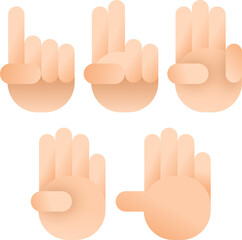 Finger Number Shape Graphics