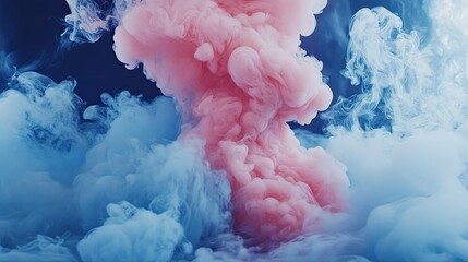 Obraz premium Abstract Pink and Blue Ink Cloud Swirls