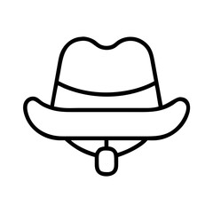 Explore the stylish western cowboy hat outline vector design for fashion and apparel projects