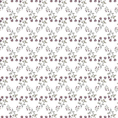 Soft Floral Doodles Seamless Vector Pattern Design