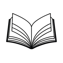 Simple Open Book Icon Illustration Symbol Of Knowledge And Education