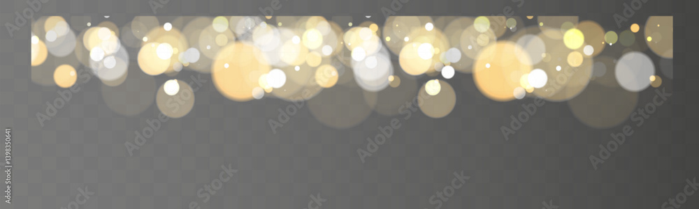 Poster abstract magical glowing bokeh lights on dark background with sparkles, soft blurry fantasy effect, 