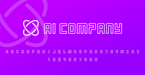 Typography font logo for artificial intelligent AI company