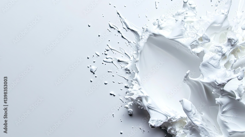 Aufkleber dynamic white splash action studio abstract art minimalist close-up creative expression