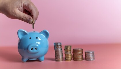 A piggy bank slowly filling up