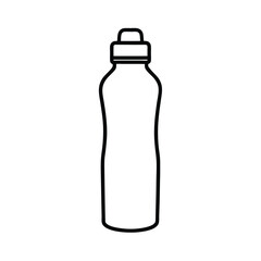 Reusable Water Bottle Line Art Vector Illustration For Design Projects