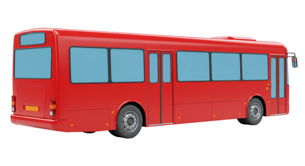 Isolated Red Bus