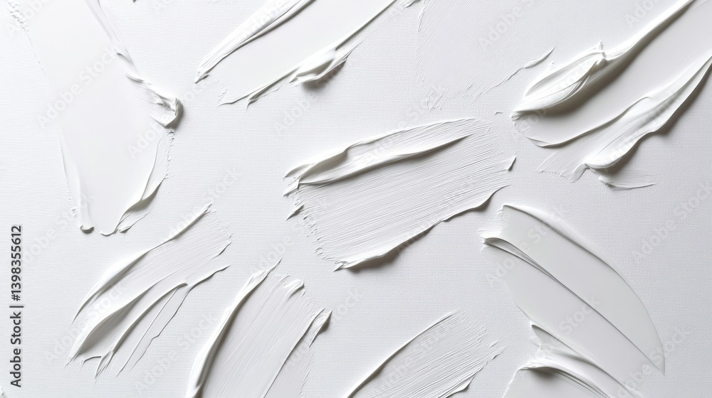 Aufkleber creative action of textured white paint application on canvas studio setting artistic visuals