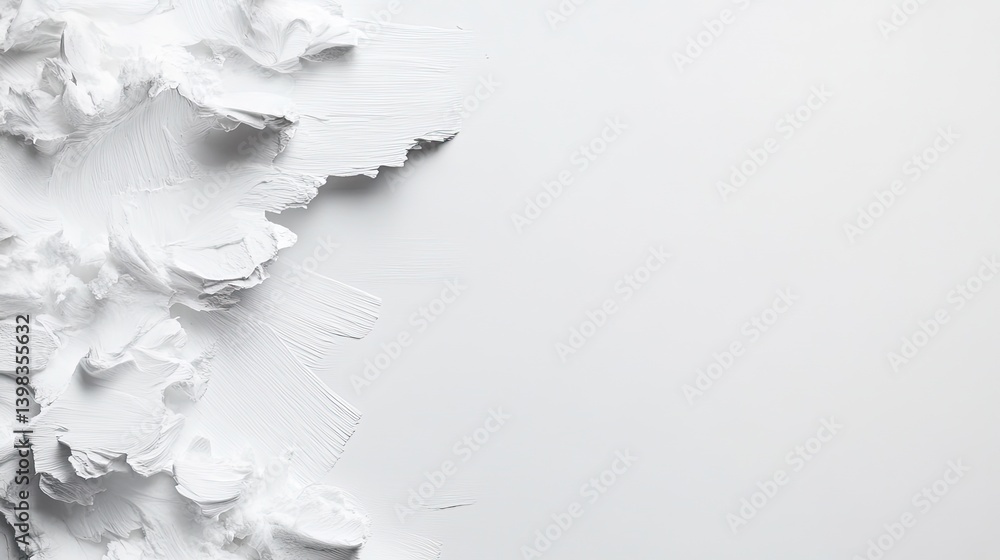 Poster textured white abstract art creation minimalist studio visual art crisp environment close-up perspec