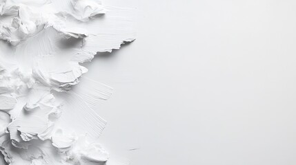 Textured white abstract art creation minimalist studio visual art crisp environment close-up perspective